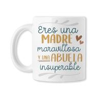 TEDEDIKO Taza de Cerámica Blanca Eres una Madre maravillosa y una Abuela insuperable, Regalo para Mamá, Día de la Madre, Cumpleaños, Navidad