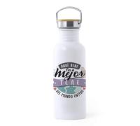 TEDEDIKO TCAE (Botella de agua para TCAE Chica: Aquí bebe la mejor TCAE -750ml- Regalo Motivacional para trabajadoras sanitarias. Regalo para mujer Técnico auxiliar - Regalo Original | Acero inox.)