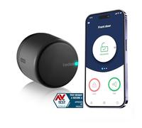 tedee Go Cerradura Inteligente Retrofit para La Puerta, Cerradura Digital con Bloqueo Automático y App, Seguridad Smart lock Acceso sin Llave con Certificado AV-TEST, Cerradura Electronica, Negro