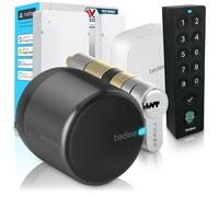 Tedee GO2 Alu Cerradura Inteligente con WiFi, Cilindro Exxo Smart, Huella Dactilar y Sensor de Puerta, Seguridad Clase 6, Acceso Remoto y Bloqueo Automático sin Llave | Alexa, Google, Apple, Matter