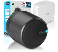 tedee GO2 Alu Cerradura inteligente con WiFi y Bluetooth aplicación para Acceso Remoto, Cerradura Inteligente con Desbloqueo automático Alexa Google Smart Home