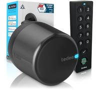 Tedee GO2 Alu Cerradura Inteligente Retrofit para La Puerta, Cerradura Digital con Bloqueo Automático y App, Seguridad Smart lock Acceso sin Llave | Alexa, Google Home, Apple, SmartThings | Matter