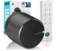 Tedee GO2 Alu Cerradura Inteligente Retrofit para La Puerta, Cerradura Digital con Bloqueo Automático y App, Seguridad Smart lock Acceso sin Llave | Alexa, Google Home, Apple, SmartThings | Matter
