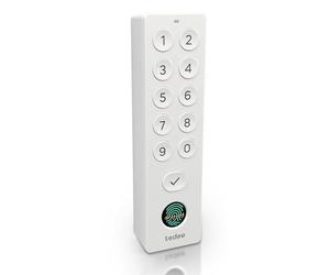 tedee Keypad PRO, Abre la Puerta con la Huella Digital o con un código de Forma rápida y cómoda, hasta 100 PIN y 100 huellas dactilares, Accesorio tedee Smart Lock, Bluetooth (Blanco)