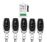 Tedeligo 433Mhz Universal DC 12V 1CH Interruptor De Control Remoto Inalámbrico Módulo Receptor De Relé RF Con 5 Transmisore, Controlador De Contacto Seco Pasivo, Para Sistema De Puerta De Garaje