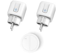 Tedeligo Enchufe de interruptor de pared inalámbrico, 433 MHz Transmisor de radio inalámbrico Zócalo de interruptor Rango de control de 100M 3500W Interruptor inalámbrico móvil Zócalo inteligente
