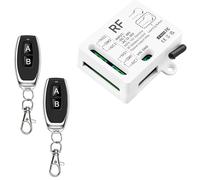 Tedeligo Interruptor De Controlo Remoto Inalámbrico, DC 12V 24V O CA12V 24V 10A 2Canales Recetor De Relé E 2 Transmissores Para Luz, Motor De Portón, Sistema De Puerta De Garaje