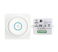 Tedeligo Interruptor De Luz inalambrico Autoalimentado, Sin Batería Interruptor A Prueba De Agua Móvil AC220V 2000W Relé Transmisor De Radio Rango De Control De 100M Para Iluminación De Lámpara