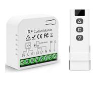Tedeligo Interruptor De Persianas Por Radio, Receptor De Módulo De Relé Inalámbrico Con Rango De Control Remoto RF De Hasta 100M Receptor De Relé De 2200W Para Persianas Eléctricas