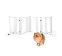 TEDEUM - Puertas de metal independientes para perros, vallas para interiores y exteriores para cachorros, puerta independiente extra ancha para perros, para puertas, casa, escaleras, porche, cubierta,