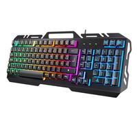 TedGem Teclados Gaming, Teclado Gaming, Teclado USB, Teclado Gaming PS4 LED Retroiluminado con Cable USB, Teclado para PC/Laptop / PS4 / Xbox One (Teclados Español) (Oscuro Negro)