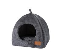 tedious Camas iglú para Gatos Interior | Camas para Gatos para Gatos Interior | Casa para Perros y Gatos cálida y Plegable 2 en 1 | Cómodo Nido Triangular de Felpa para Gatos y Cachorros