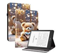 TEDTIKJT - Carcasa compatible con Kindle Paperwhite 5 11th Gen 6.8" 2021/2023 para tablet de piel sintética con tapa y función atril, diseño pintado de tableta