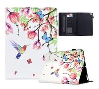 TEDTIKJT Cover para iPad Mini 5 2019 7.9" Carcasa PU Cuero Flip Protectora Cover con Soporte Función Funda Tablet para iPad Mini 5/iPad Mini 4/iPad Mini 3/iPad Mini 2 Cover,Flores y pájaros