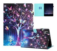 TEDTIKJT Cover para Lenovo Tab M11 11 Pulgadas 2024 Carcasa PU Cuero con Magnético Protección Soporte Función y Ranura para Tarjetas Folio Tablet Lenovo Tab M11 Funda,Mariposa Meteoro
