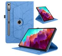 TEDTIKJT Cover para Lenovo Xiaoxin Pad Pro/Lenovo Tab P12 12.7 Pulgadas 2023 Funda PU Cuero Flip Tabletas Case Protectora 360°Carcasa Giratoria de ángulo Múltiple Stand Función, Azul Árboles