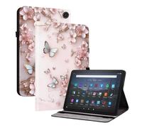TEDTIKJT Funda Compatible con Amazon Fire MAX 11 11" 2023 Flip Cover Case PU Cuero Patrón Pintado Funda Carcasa Protectora de Tableta con Función de Soporte Case,Mariposas