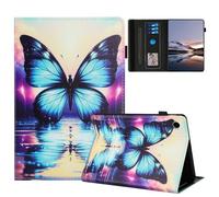 TEDTIKJT Funda Compatible con Honor Pad 10 12.1" 2025 Funda PU Cuero Flip Protectora Cover Patrón Pintado con Ranura para Tarjetas Stand Carcasa para Honor Pad 10 Cover,Mariposa de Sombra
