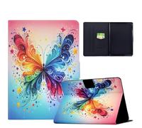 TEDTIKJT Funda Compatible con Kindle Paperwhite 11th Gen 6" 2022/2024 Funda Tablets Cover PU Cuero Patrón Animal Flip Stand Protectora Carcasa con Auto-Sueño/Estela,Mariposa Azul