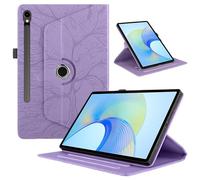 TEDTIKJT Funda Compatible con Lenovo Tab 10.1" 2025 TB-311FU TB-311XU Funda PU Cuero Protectora 360 Giratoria Soporte para Tablets Lenovo Tab 10.1" 2025 Carcasa, Violet Árboles