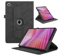 TEDTIKJT Funda Compatible con Lenovo Tab K9 8.7 Pulgadas 2025 TB305XU Funda Case PU Cuero Protectora 360 Giratoria Soporte para Lenovo Tab One 8.7" TB305FU Tablets Carcasa, Negro Árboles