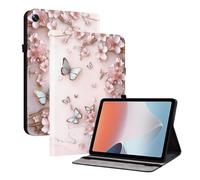 TEDTIKJT Funda Compatible con OPPO Pad Air 10.36" 2022 Flip Cover Case Cuero Patrón Pintado Funda Carcasa Protectora de Tableta con Función de Soporte para OPPO Pad Air Case,Mariposas