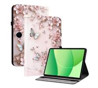 TEDTIKJT Funda Compatible con OPPO Pad SE 11" 2025 Flip Cover Case PU Cuero Patrón Pintado Funda Carcasa Protectora de Tableta con Función de Soporte para OPPO Pad SE Case,Mariposas