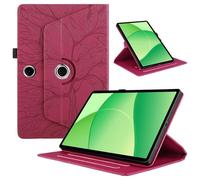 TEDTIKJT Funda Compatible con OPPO Pad SE 11" 2025 (Models:OPD2417) Funda PU Cuero Protectora 360 Giratoria Soporte para Tablets OPPO Pad SE 11" 2025 Carcasa, Rojo Árboles