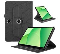 TEDTIKJT Funda Compatible con OPPO Pad SE 11" 2025 (Models:OPD2417) Funda PU Cuero Protectora 360 Giratoria Soporte para Tablets OPPO Pad SE 11" 2025 Carcasa, Negro Árboles