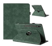 TEDTIKJT Funda Compatible con Samsung Galaxy Tab S10+/S9+/S9 FE+ 12.4" Giratorio Carcasa para Galaxy Tab S10 Plus Funda Folio Cuero Blando Protectora Soporte 360°Giratorio Negocios Cover,Verde