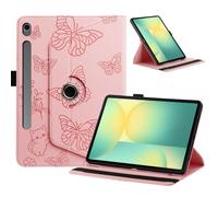 TEDTIKJT Funda Giratoria para Samsung Galaxy Tab S10 FE/S10 Lite Rosa | Cover Cuero PU Folio con Soporte Giratorio de 360 Grados para Tableta Samsung Galaxy Tab S10 FE/S10/S9/S8/S7 11" Carcasa