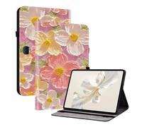 TEDTIKJT Funda para Honor Pad 9 12.1" 2023 Flip Cover Patrón Pintado Tableta Case Carcasa Protectora de Tableta con Función de Soporte para Honor Pad 9 Funda Case,Flores Rosadas