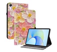 TEDTIKJT Funda para Honor Pad X8 Pro 11.5" 2023 Flip Cover para Honor Pad X9 Funda Patrón Pintado Tableta Case Carcasa Protectora de Tableta con Función de Soporte Case,Flores Rosadas