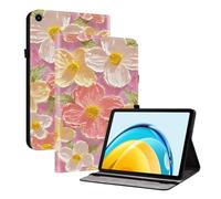 TEDTIKJT Funda para Huawei MatePad Pro 11 11" 2022 Funda Flip Patrón Pintado Cover Carcasa Protectora de Tableta con Función de Soporte para Huawei MatePad Pro 11 2022 Case,Flores Rosadas