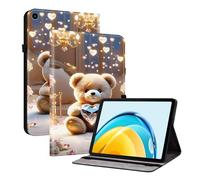 TEDTIKJT Funda para Huawei MatePad Pro 11 11" 2022 Funda Flip Patrón Pintado Cover Carcasa Protectora de Tableta con Función de Soporte para Huawei MatePad Pro 11 2022 Case,El Oso Diamante