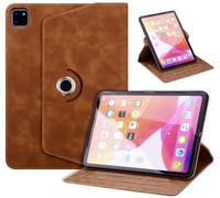 TEDTIKJT Funda para Huawei MediaPad M5/M5 Pro 10.8" 2018 CMR-AL09/ W09 Funda Flip Cover PU Cuero 360 Giratoria de ángulo Múltiple Función de Soporte Protectora Negocios Tablets Carcasa,Marrón