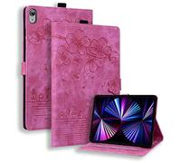 TEDTIKJT Funda para iPad 10th Gen 10.9" 2022/ iPad 11th Gen 11" 2025 Carcasa PU Cuero Folio Fundas con Magnético Soporte Protección Tablet Funda,Flores Cerezo Gatos Rosa