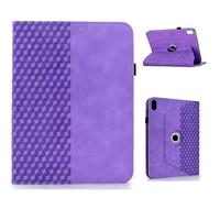 TEDTIKJT Funda para iPad 10th Generation 10.9" 2022 / iPad 11th Generation 11" 2025 Protectora Funda Folio PU Cuero 360°Giratoria de ángulo Múltiple Soporte Carcasa con Auto-Sueño/Estela,Morado