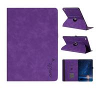 TEDTIKJT Funda para iPad 9.7" 6. Gen 2018/5. Gen 2017/iPad Air 1/2 360°Giratoria de ángulo Múltiple Soporte Carcasa Smile Patrón Alfabético Protectora Funda Folio Cuero con Auto-Sueño/Estela,Púrpura