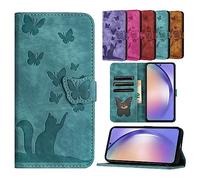 TEDTIKJT Funda para iPhone 12 Mini/13 Mini PU Cuero Flip Wallet Ranura para Tarjeta Funda Protectora Magnética para Teléfono, Compatible con iPhone 12 Mini/13 Mini - Azul