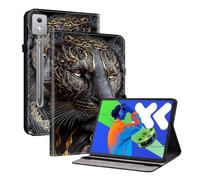 TEDTIKJT Funda para Lenovo Idea Tab Pro/P12 Pro 12.7 2025 Flip Cover Case PU Cuero Carcasa Protectora de Tableta con Función de Soporte para Xiaoxin Pad Pro 12.7 2025 Funda,El León Dorado Negro