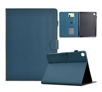 TEDTIKJT Funda para Lenovo Tab M9 9" TB-310FU Carcasa Protectora de Solapa de Fibra de Carbono TPU con Ranura de Tarjeta y Función de Soporte para Lenovo Tab M9 Tableta Carcasa,Azul Zafiro