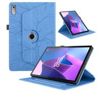 TEDTIKJT Funda para Lenovo Tab P11 2nd Gen 11.5" 2022 TB-350FU/350XU/ Funda Lenovo Qitian K11 Gen2 2024 Funda PU Cuero 360°Carcasa Giratoria Soporte Tabletas Protectora Cover, Azul Árboles