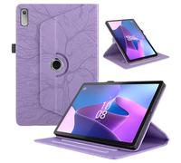 TEDTIKJT Funda para Lenovo Tab P11 2nd Gen 11.5" 2022 TB-350FU/350XU/ Funda Lenovo Qitian K11 Gen2 2024 Funda PU Cuero 360°Carcasa Giratoria Soporte Tabletas Protectora Cover, Violet Árboles