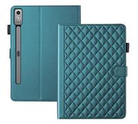 TEDTIKJT Funda para Lenovo Tab P12 12.7 Pulgadas 2023 PU Cuero Tablet Funda Lenovo Tab P12 Flip Case Cover con Soporte Magnético Protección Carcasa para Lenovo Tab P12,Romboidal Verde