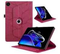TEDTIKJT Funda para Realme Pad 2 11.5" 2023 PU Cuero Flip Cubierta Protectora Case 360°Carcasa Giratoria de ángulo Múltiple Stand Función Cover para Realme Pad 2 11.5", Rojo Árboles