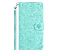TEDTIKJT Funda para Samsung Galaxy A35 5G 6.6" Funda Libro PU Cuero Carcasa Patrón de Flores con Ranura para Tarjeta Tapa para Samsung Galaxy A35 5G Funda Protectora de Soporte Cover,Verde