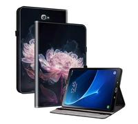 TEDTIKJT Funda para Samsung Galaxy Tab A 10.1 2016 T580 T585 Tableta Carcasa Flip PU Cuero Protectora Carcasa con Función de Soporte para Samsung Galaxy Tab A 10.1 2016 Funda,Rosas Moradas