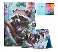 TEDTIKJT Funda para Samsung Galaxy Tab A 10,1 2019 T510/ T515 Carcasa PU Cuero Flip Protectora Cover Samsung Galaxy Tab A 10,1 Pulgadas 2019 con Stand Función Case, Mapache