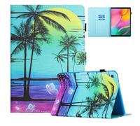 TEDTIKJT Funda para Samsung Galaxy Tab A 10,1 2019 T510/ T515 Carcasa PU Cuero Flip Protectora Cover Samsung Galaxy Tab A 10,1 Pulgadas 2019 con Stand Función Case, Cocotero